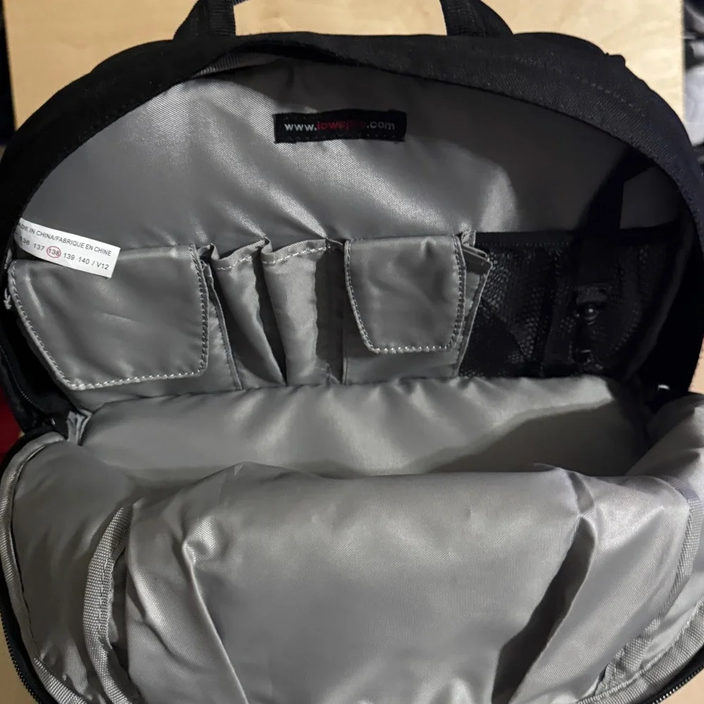 Lowepro Fastpack 200 Camera Backpack Black Nylon Multi Compartment Photography